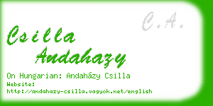 csilla andahazy business card